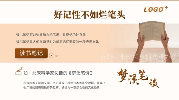 橙色简约如何写好读书笔记讲座培训课件PPT