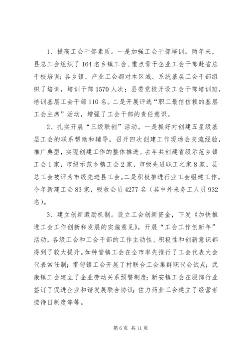 县总工会工作情况汇报 (2).docx