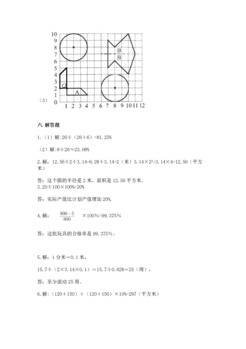 人教版六年级上册数学期末模拟卷附答案（典型题）.docx