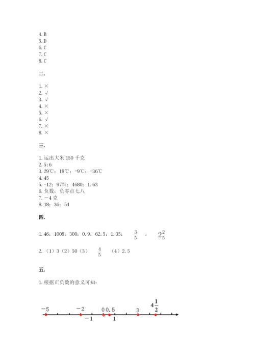 小升初数学综合模拟试卷及答案【夺冠系列】.docx