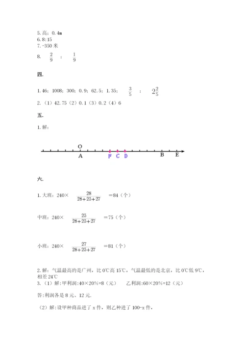 济南市外国语学校小升初数学试卷附答案（a卷）.docx