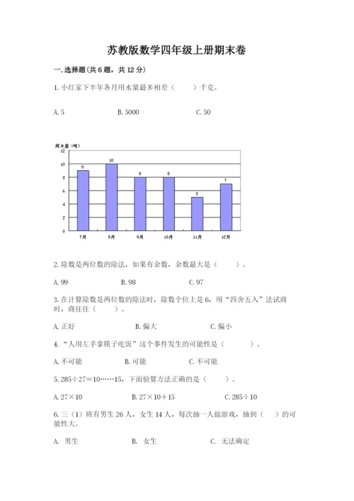 苏教版数学四年级上册期末卷精品【夺分金卷】.docx