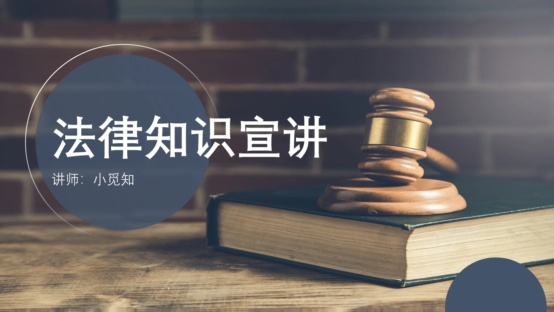 浅灰色简约法律知识宣讲PPT模板