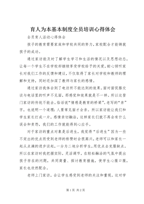 育人为本基本制度全员培训心得体会 (5).docx