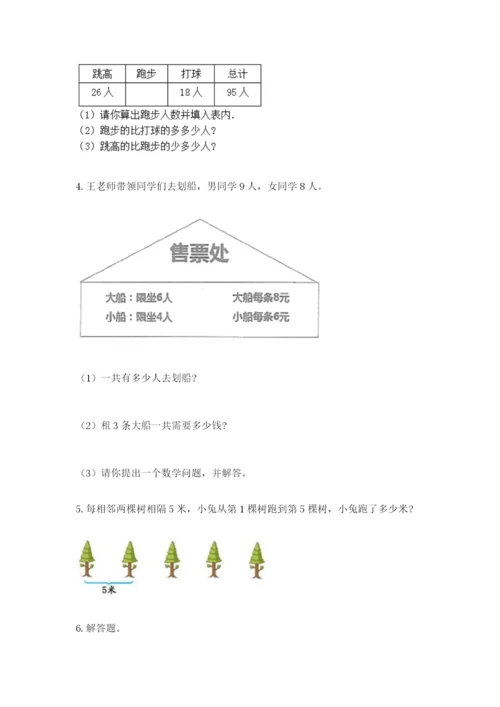 小学二年级数学应用题50道（满分必刷）.docx