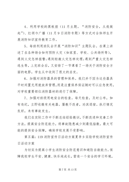 开展119消防日宣传活动的安排.docx