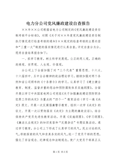 电力分公司党风廉政建设自查报告 (2).docx