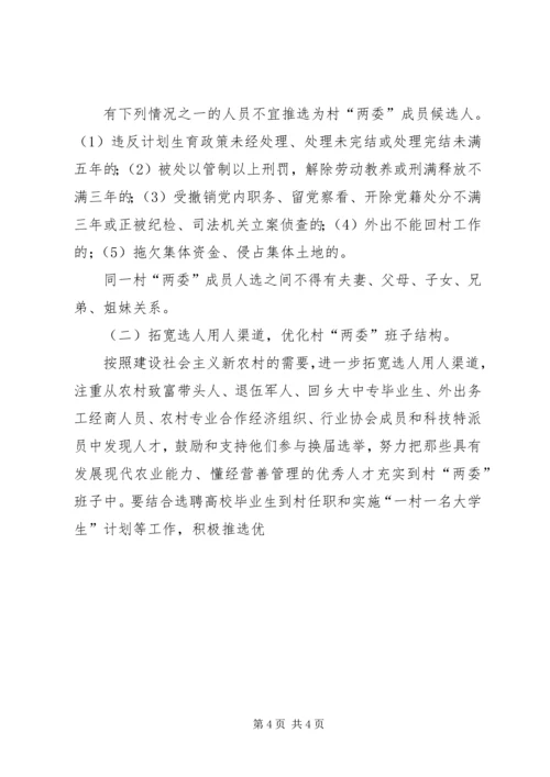 乡镇村两委换届选举工作方案.docx