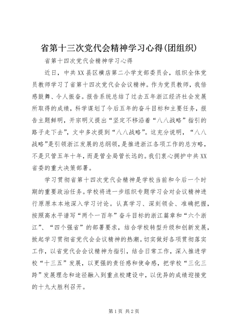 省第十三次党代会精神学习心得(团组织) (3).docx