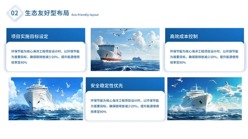 蓝色商务风海洋工程毕业答辩ppt模板