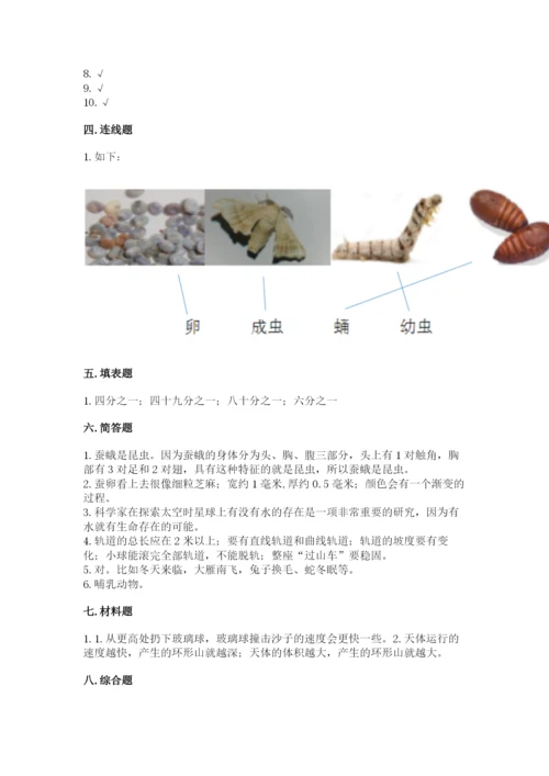 教科版小学科学三年级下册 期末测试卷含完整答案【全国通用】.docx