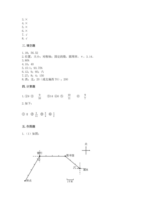 人教版六年级上册数学期末测试卷【原创题】.docx