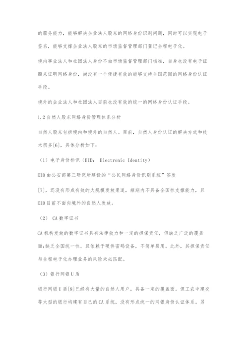 全程电子化中基于电子营业执照的股东身份管理模式探索.docx