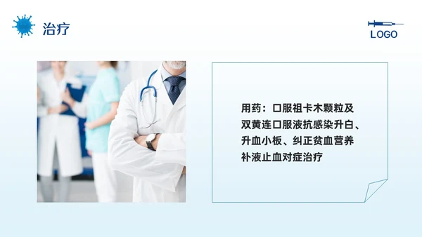 蓝色简约骨髓抑制的护理查房PPT模板宣传PPT动态PPT
