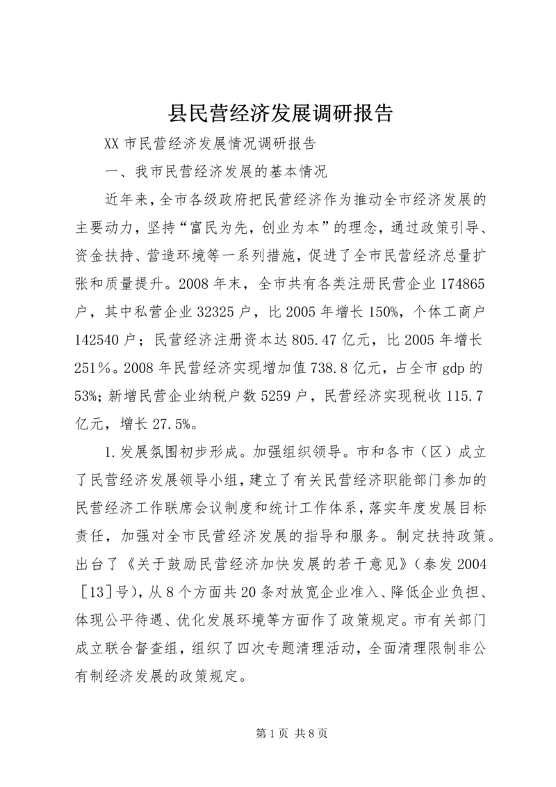 县民营经济发展调研报告 (5).docx