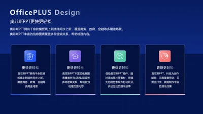 简约风并列关系4项PPT图文页