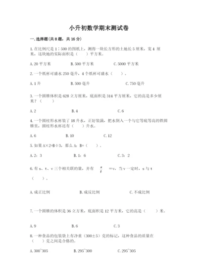 小升初数学期末测试卷汇总.docx