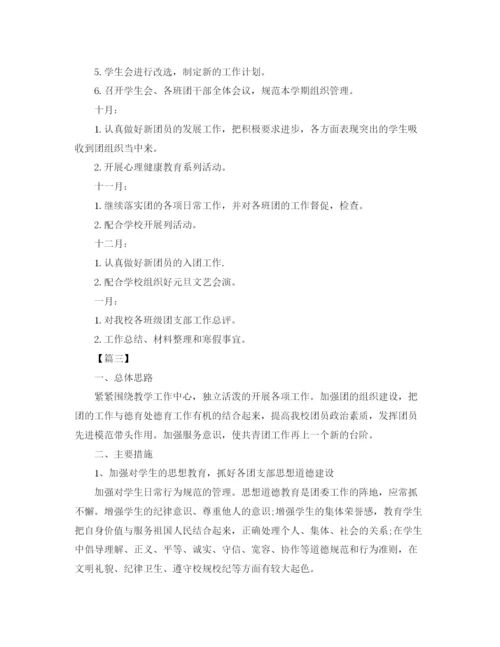 精编之团委书记工作计划书.docx