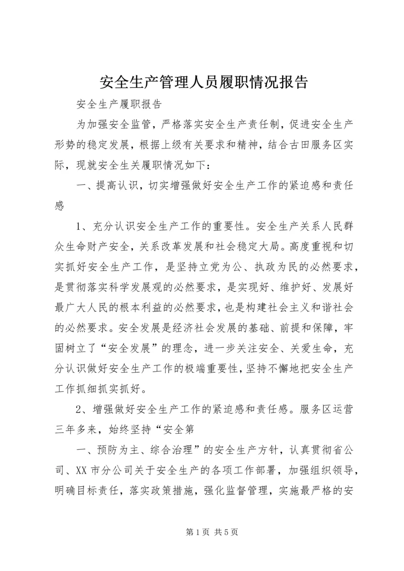安全生产管理人员履职情况报告 (3).docx