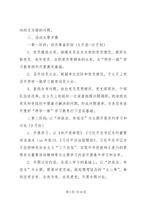 全市机关党员“两学一做”学习教育计划安排.docx