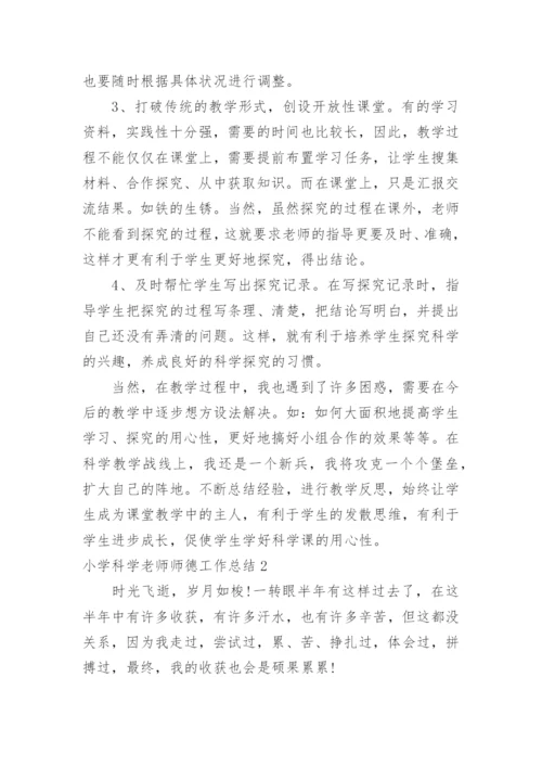 小学科学老师师德工作总结.docx