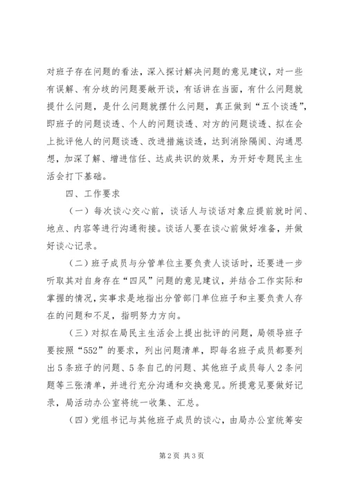 文广新局谈心交心活动安排方案.docx