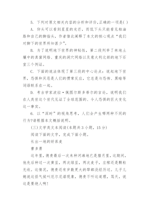 2023年宁夏高考语文真题及答案.docx