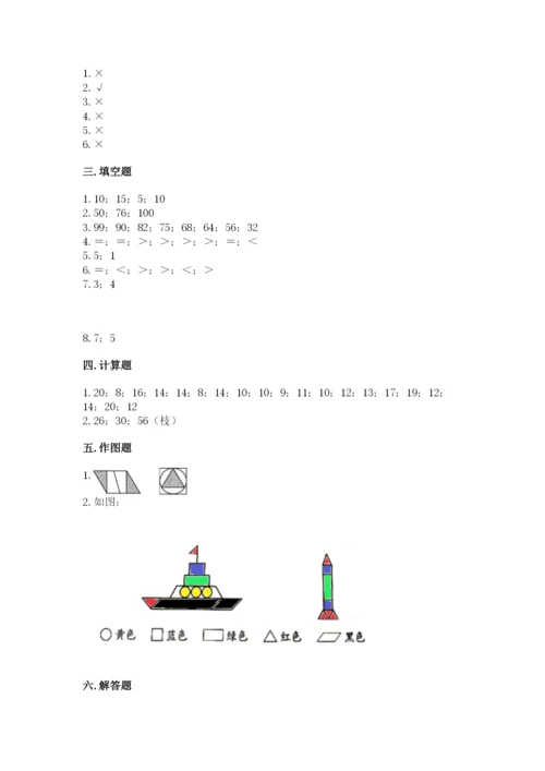 人教版一年级下册数学-期末测试卷附答案【综合题】.docx