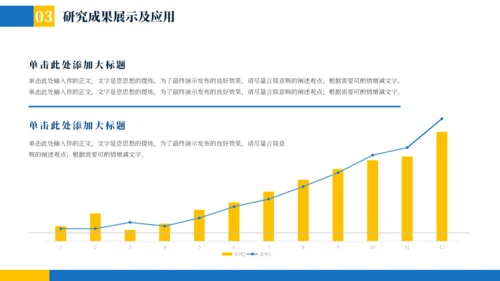 蓝黄色简约学术毕业论文答辩PPT模板