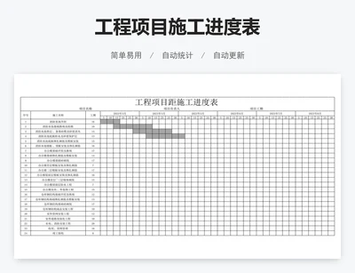 工程项目施工进度表