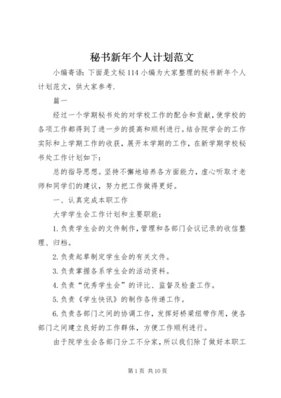 秘书新年个人计划范文 (2).docx