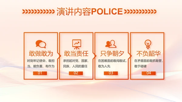 红色大气公安人民警察工作总结PPT