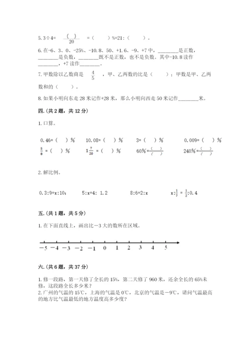 人教版六年级数学下学期期末测试题【综合题】.docx