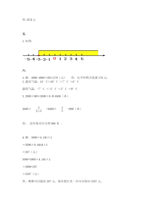 小学数学六年级下册竞赛试题附完整答案（有一套）.docx