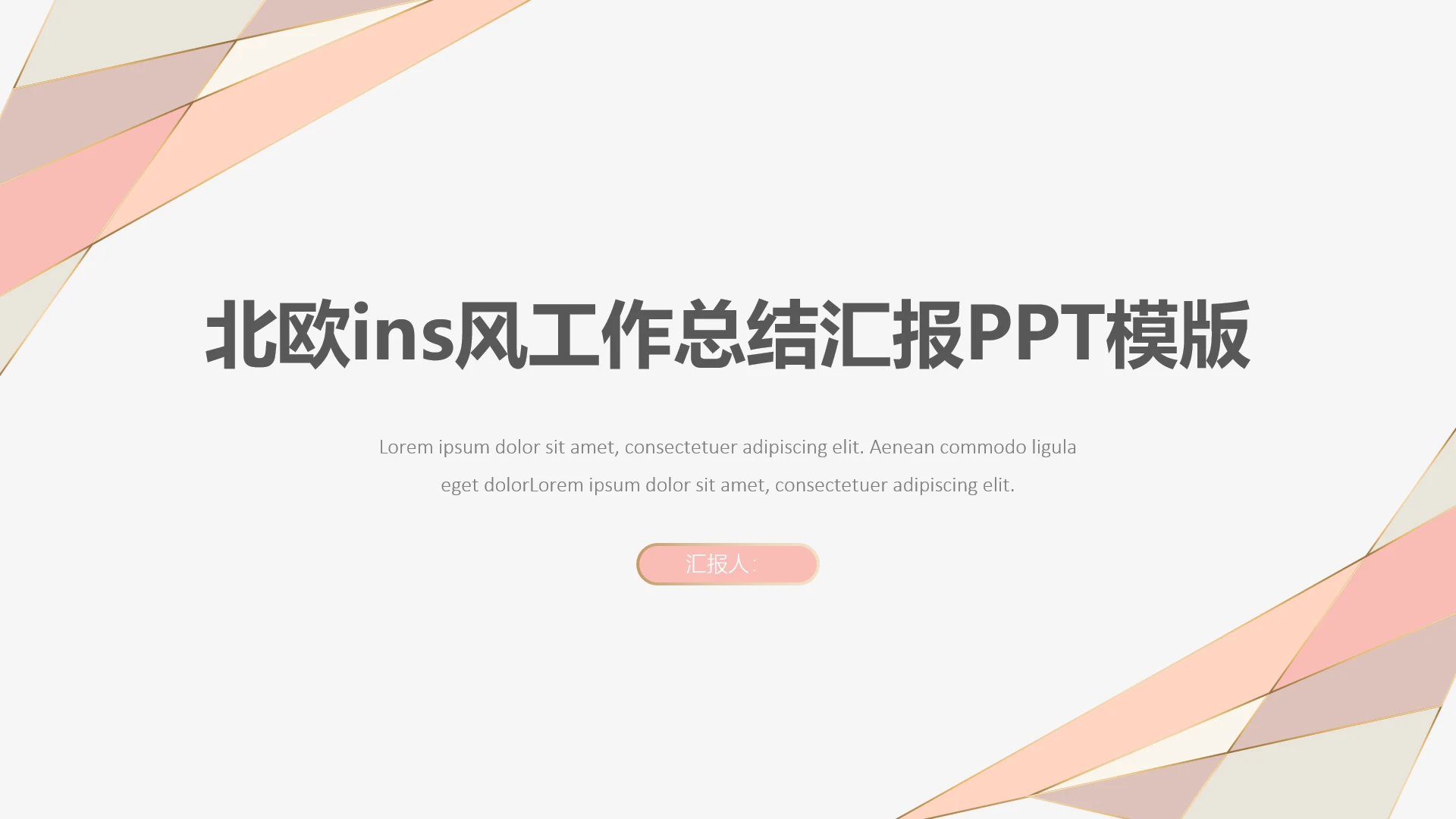 高级简约北欧ins风工作总结汇报PPT模版