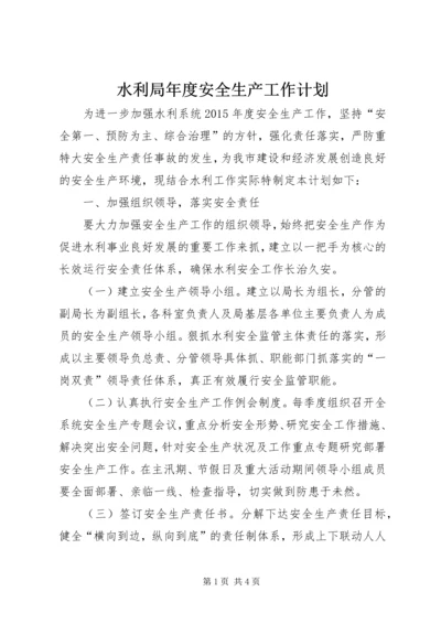 水利局年度安全生产工作计划 (2).docx