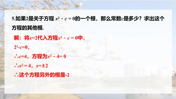 人教版数学九年级上册21.1 一元二次方程课件（共24张PPT）
