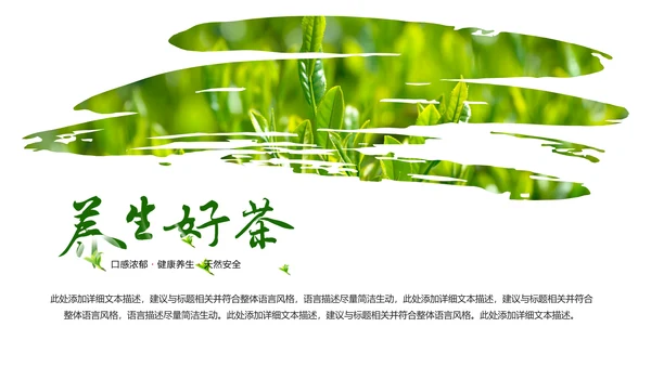 清新绿茶茶文化采茶茶道茶艺茶文化PPT模板