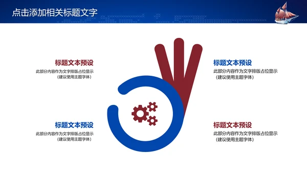 大气扬帆起航再创辉煌商务工作总结PPT模板