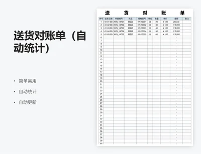 送货对账单（自动统计）