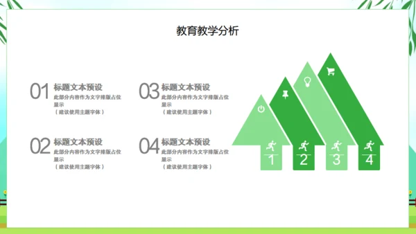 清新绿色春天教育说课教师课件通用PPT模板