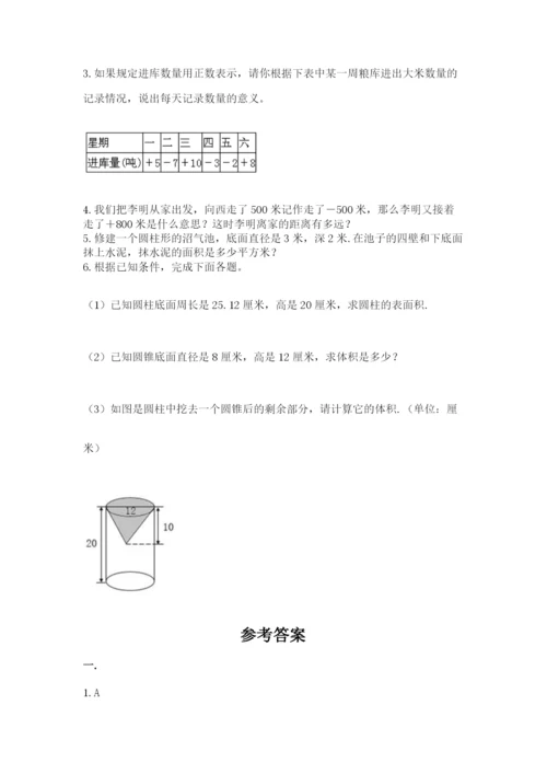 苏教版数学六年级下册试题期末模拟检测卷【模拟题】.docx