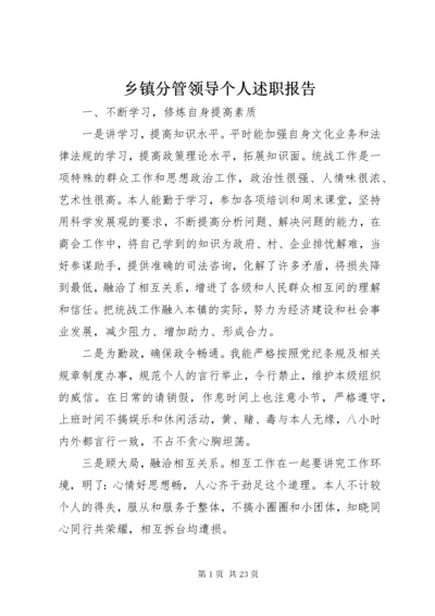 乡镇分管领导个人述职报告.docx