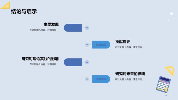 蓝色插画扁平理工通用毕业答辩PPT