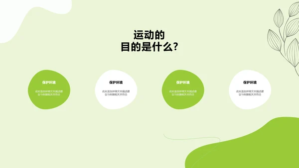 绿色生态环保低碳地球日自然环境PPT模板