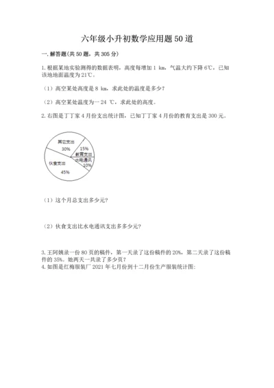 六年级小升初数学应用题50道（培优b卷）.docx