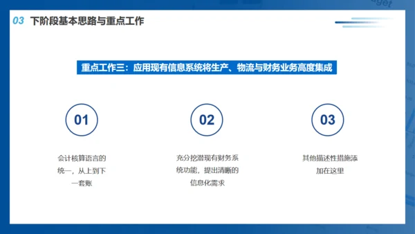 蓝色财务部工作总结通用PPT模板