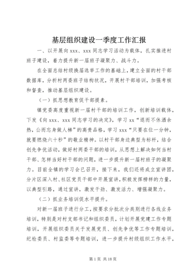 基层组织建设一季度工作汇报.docx