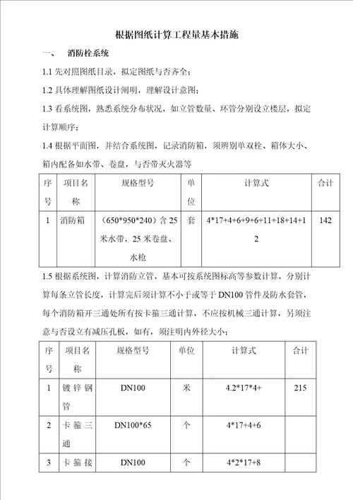 依据图纸计算关键工程量基本方法