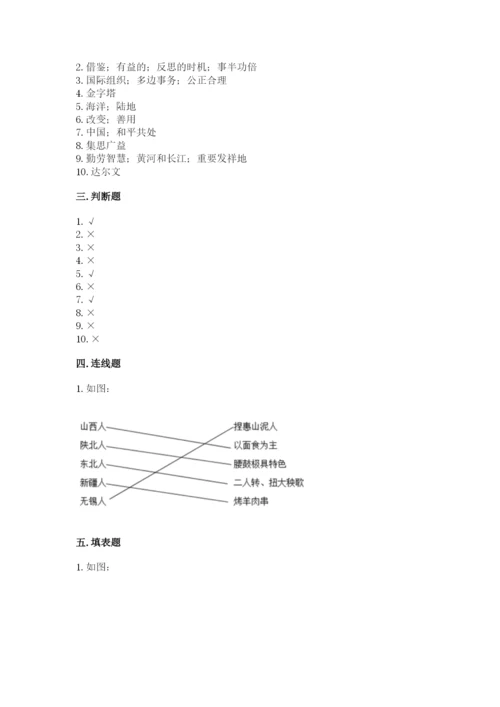 部编版六年级下册道德与法治期末测试卷及完整答案（精选题）.docx